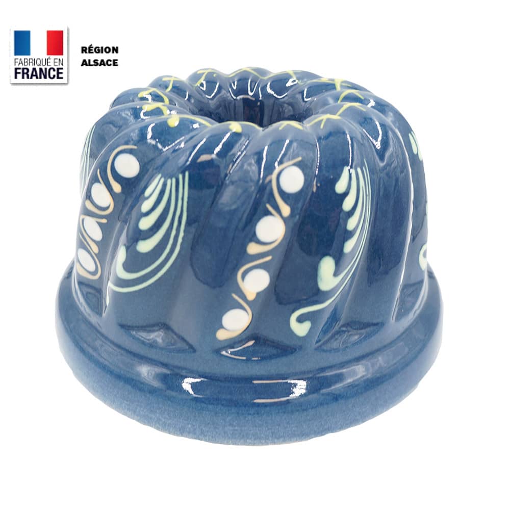 Moule à Kouglof Bleu Marguerite / 18 cm