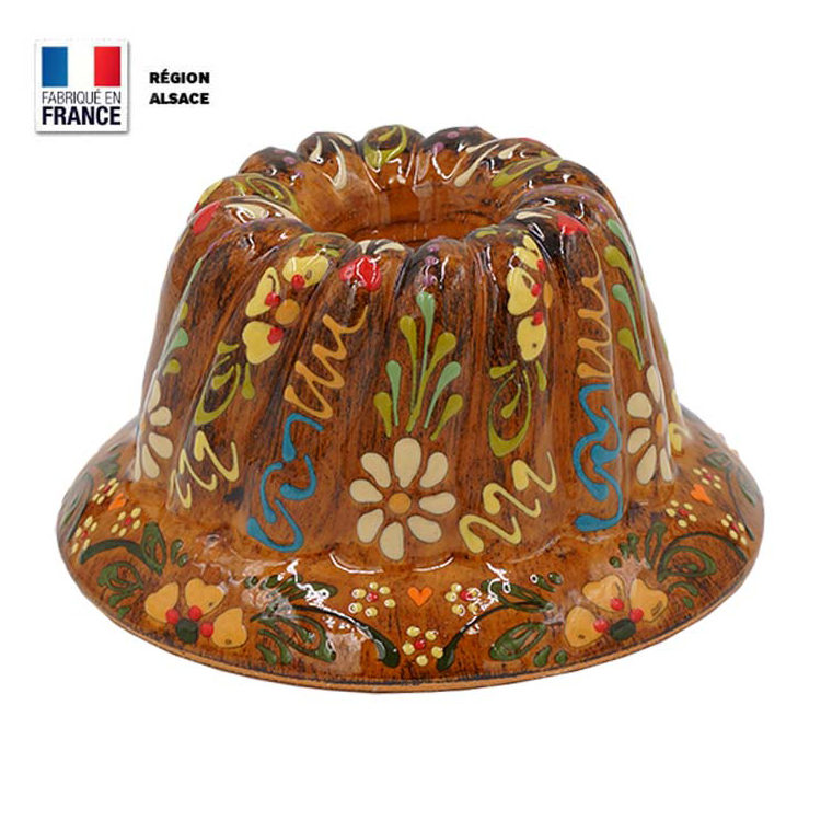 Moule à Kouglof Faux Bois décor Marguerite 18 cm