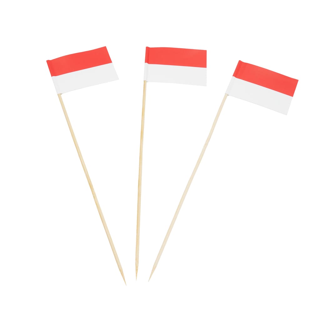 3 drapeaux pour Agneau de Pâques Rouge et Blanc