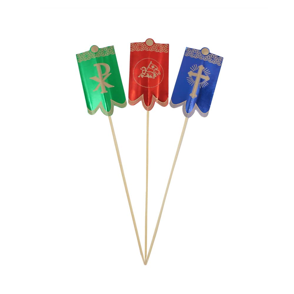 3 drapeaux pour Agneau de Pâques