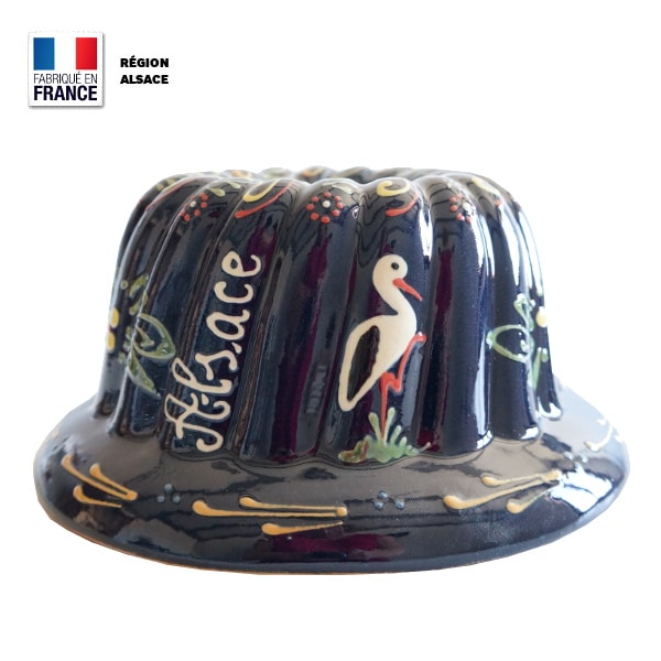 Moule à Kouglof Bleu 24 cm / Décor Cigogne