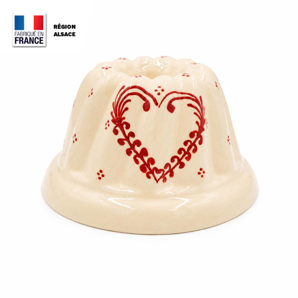 Moule à Kouglof 18 cm Cœur Frise