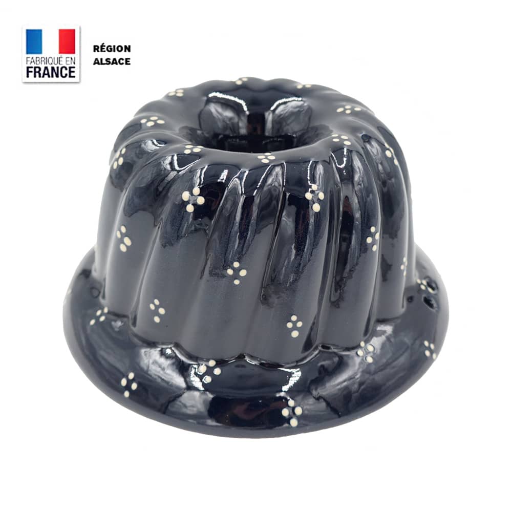 Moule à Kouglof Bleu décor 4 points 20 cm