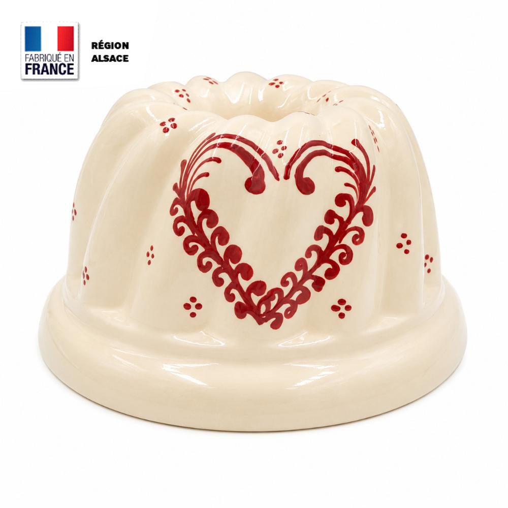 Moule à Kouglof 24 cm Cœur Frise
