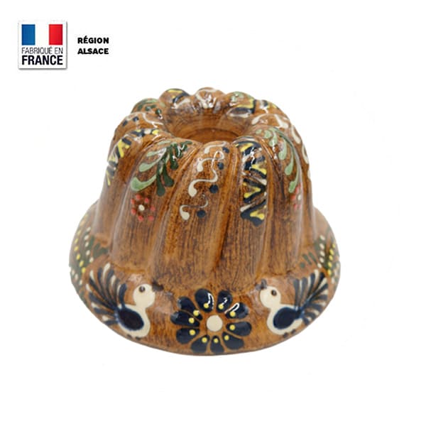 Moule à Kouglof Faux Bois Décor Oiseau 14 cm