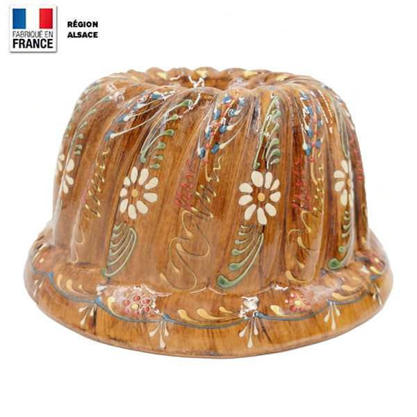 Moule à Kouglof Faux bois 26 cm / Décor Marguerites