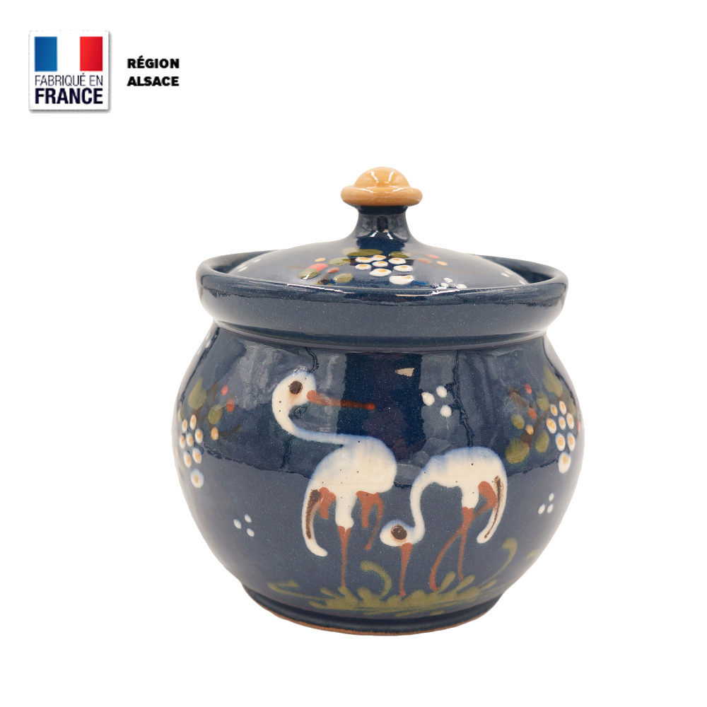 Table Nette – Poubelle de table Bleue décor Cigogne