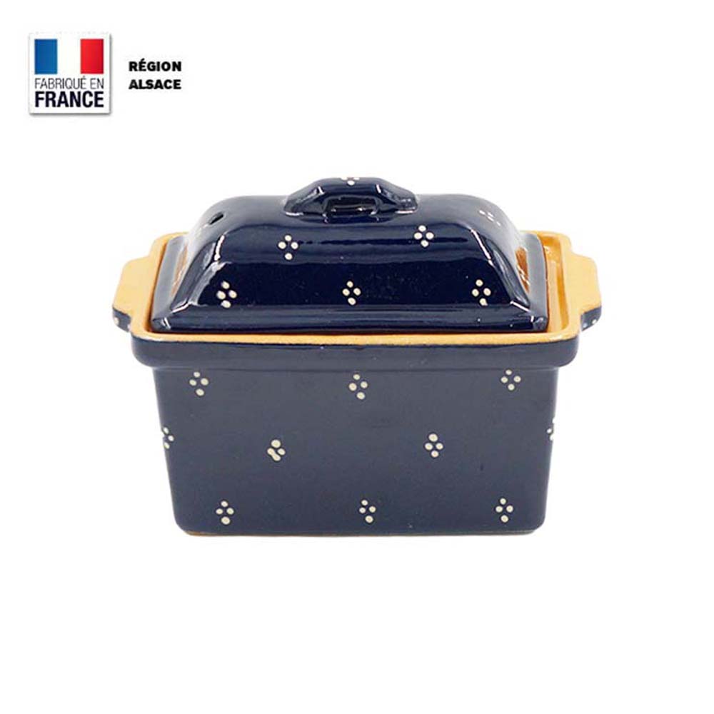 Terrine à Foie Gras – Bleue décor Petits Points