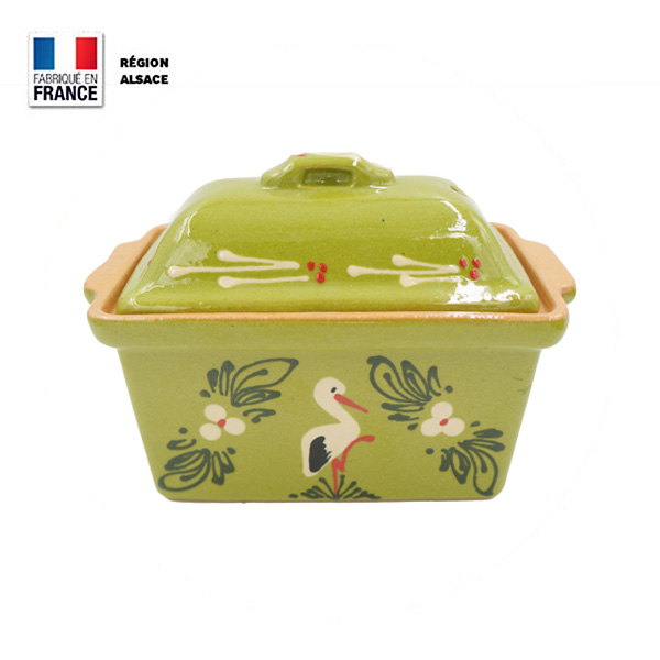 Terrine à Foie Gras – Verte Décor Cigogne – 750 g