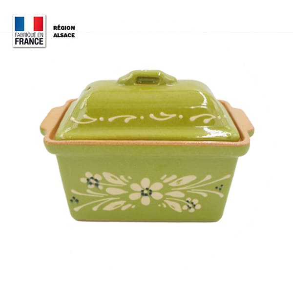 Terrine à Foie Gras – Verte Décor Marguerites – 750 g