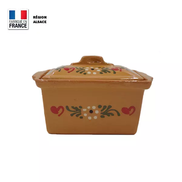Terrine à Foie Gras – Jaune avec fleurs et cœurs – 750g