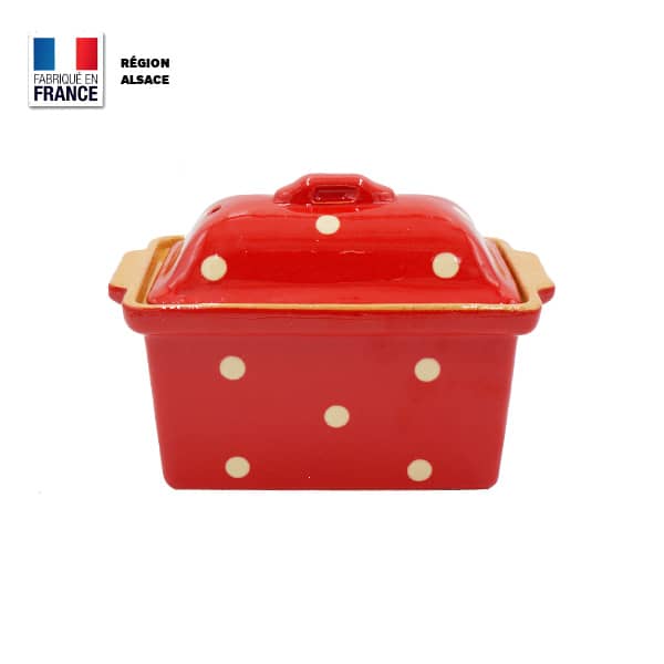 Terrine à Foie Gras – Rouge décor Points